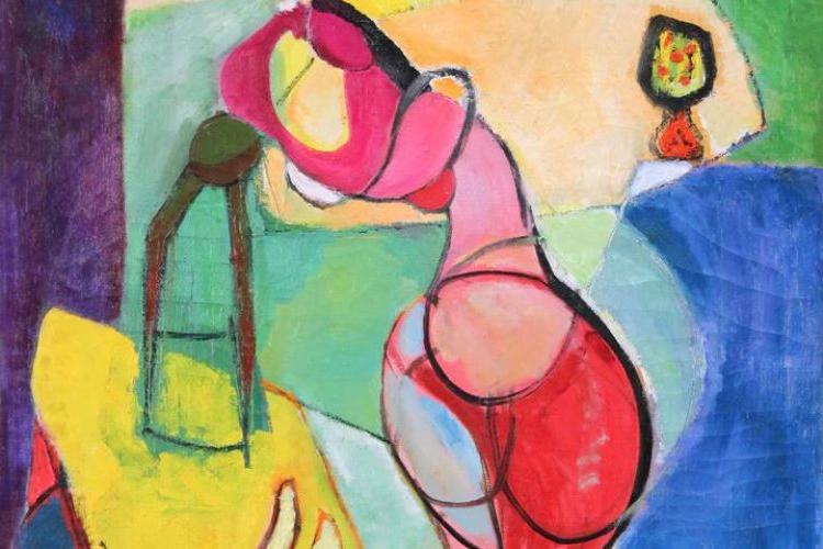 Peter Miller's painting Abstract Figure and Tabletop Still Life